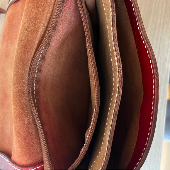 🇮🇹 I Medici Firenze Italian Leather Saddle Bag Crossbody Classic Minimalist - Picture 16 of 17